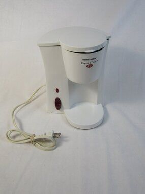 Black & Decker Cup At A Time Personal Coffee Maker White Model DCM7-Tested-Works